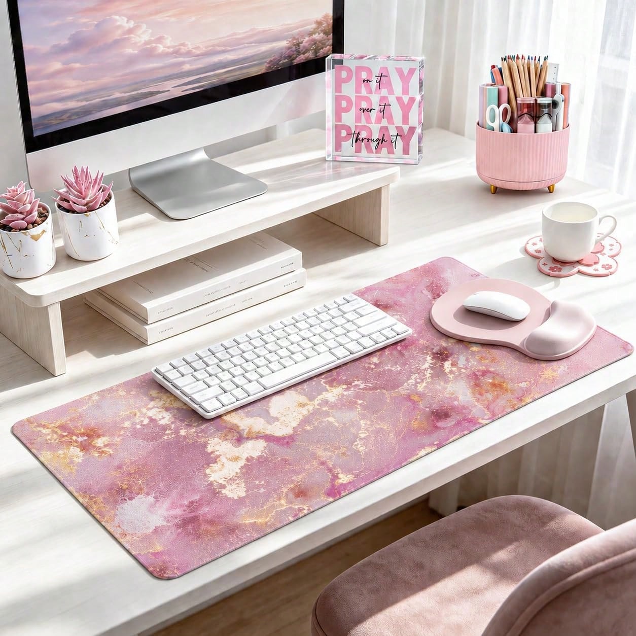 Desk Setup Girly - Ensemble de décoration de bureau de