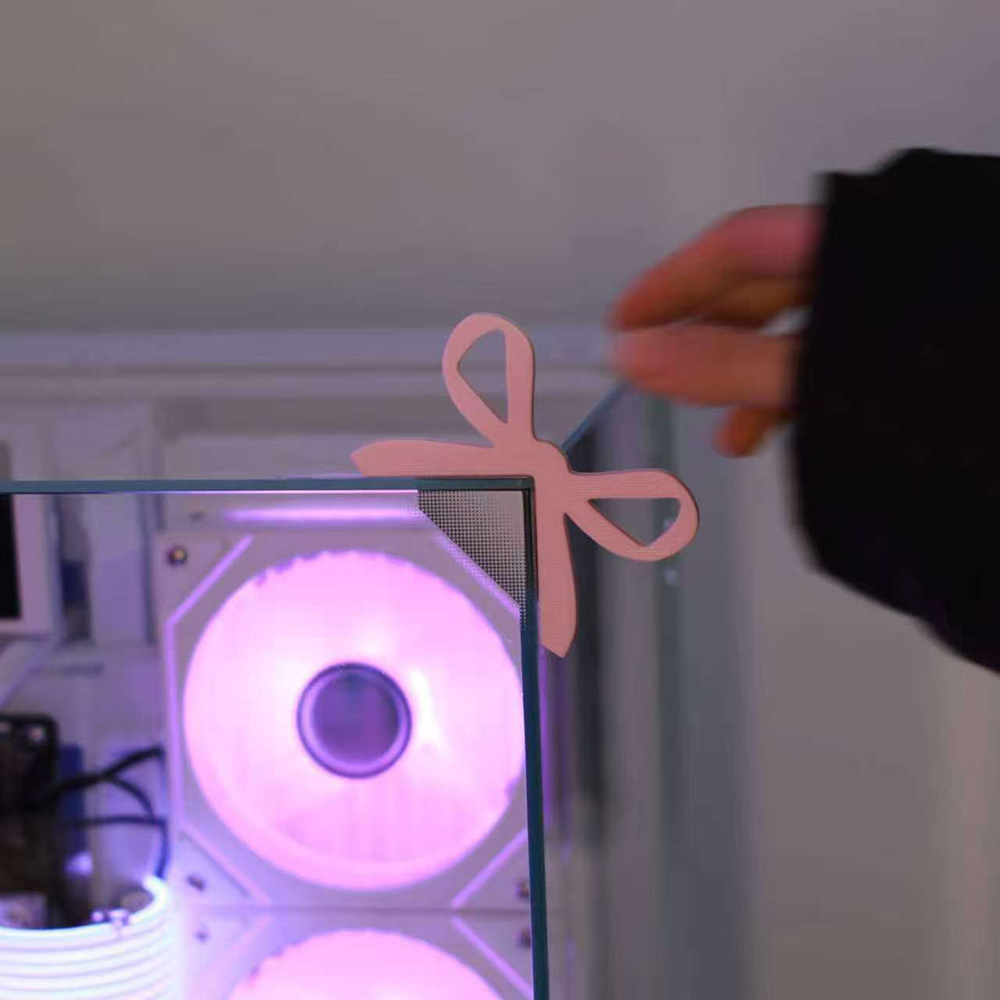 Desk Setup Girly - Décoration d'angle de moniteur, ornement de