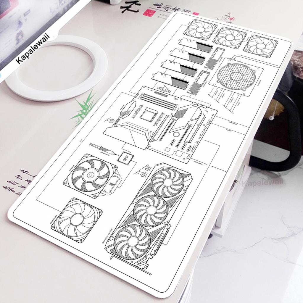 Zelda Desk Setup - Grande ligne artistique design tapis de