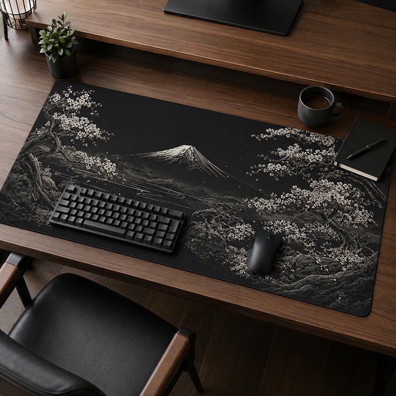 Zelda Desk Setup - Tapis de souris Gamer noir et