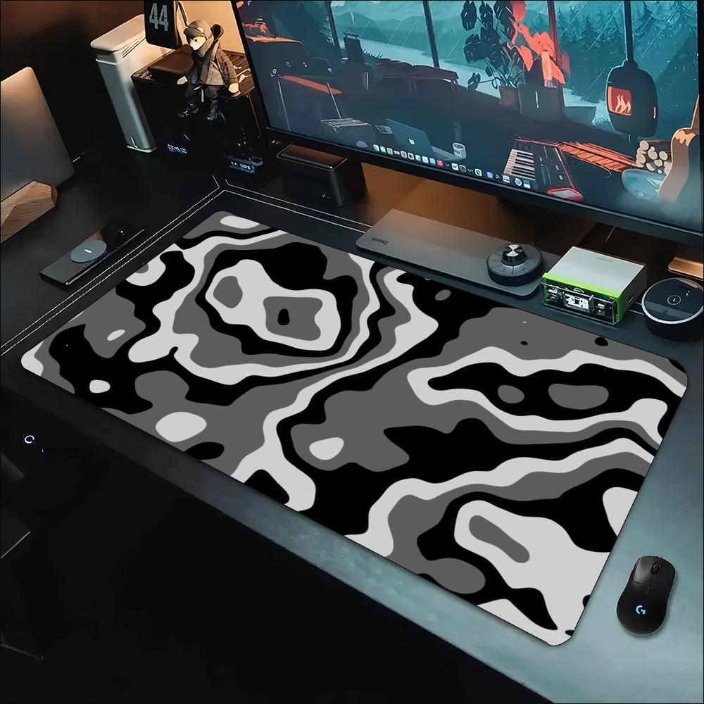 Tapis de bureau gris et blanc  - Desk Setup Grey avis et prix