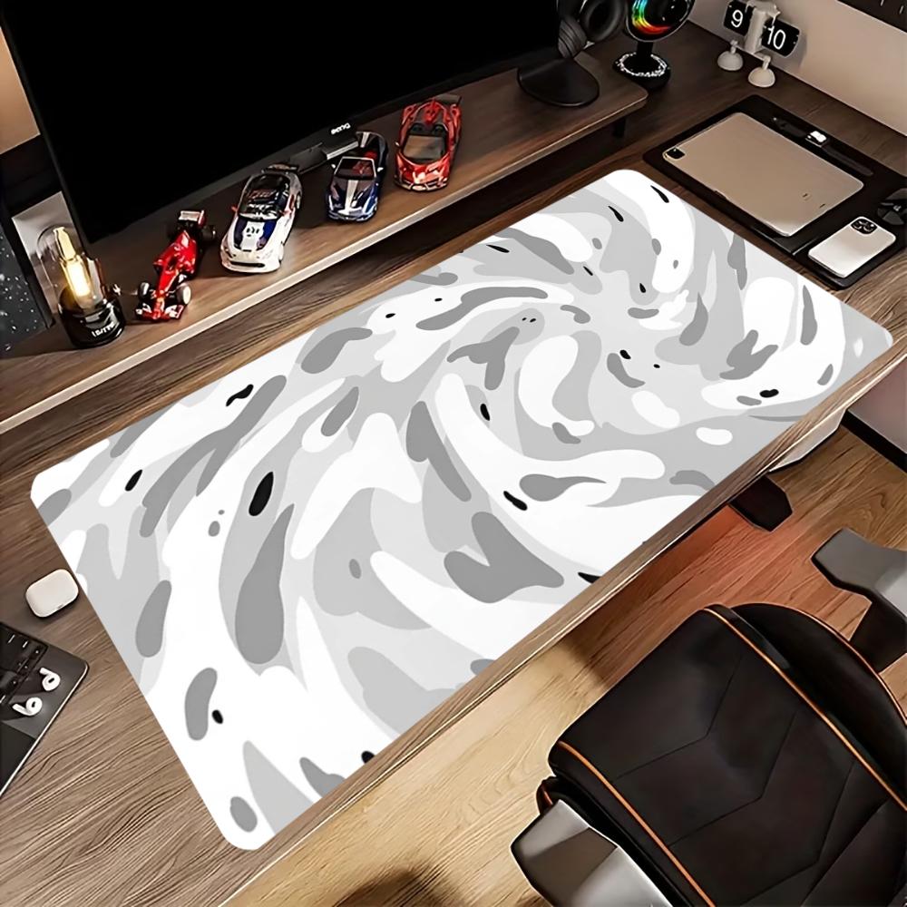 Tapis de bureau gris et blanc  - Desk Setup Grey avis et prix