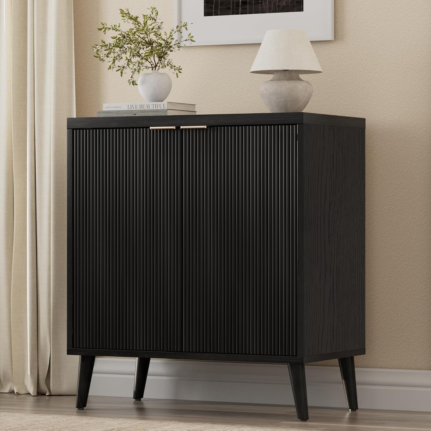 Buffet cannelé avec rangement, - Desk Setup Shelves avis et prix