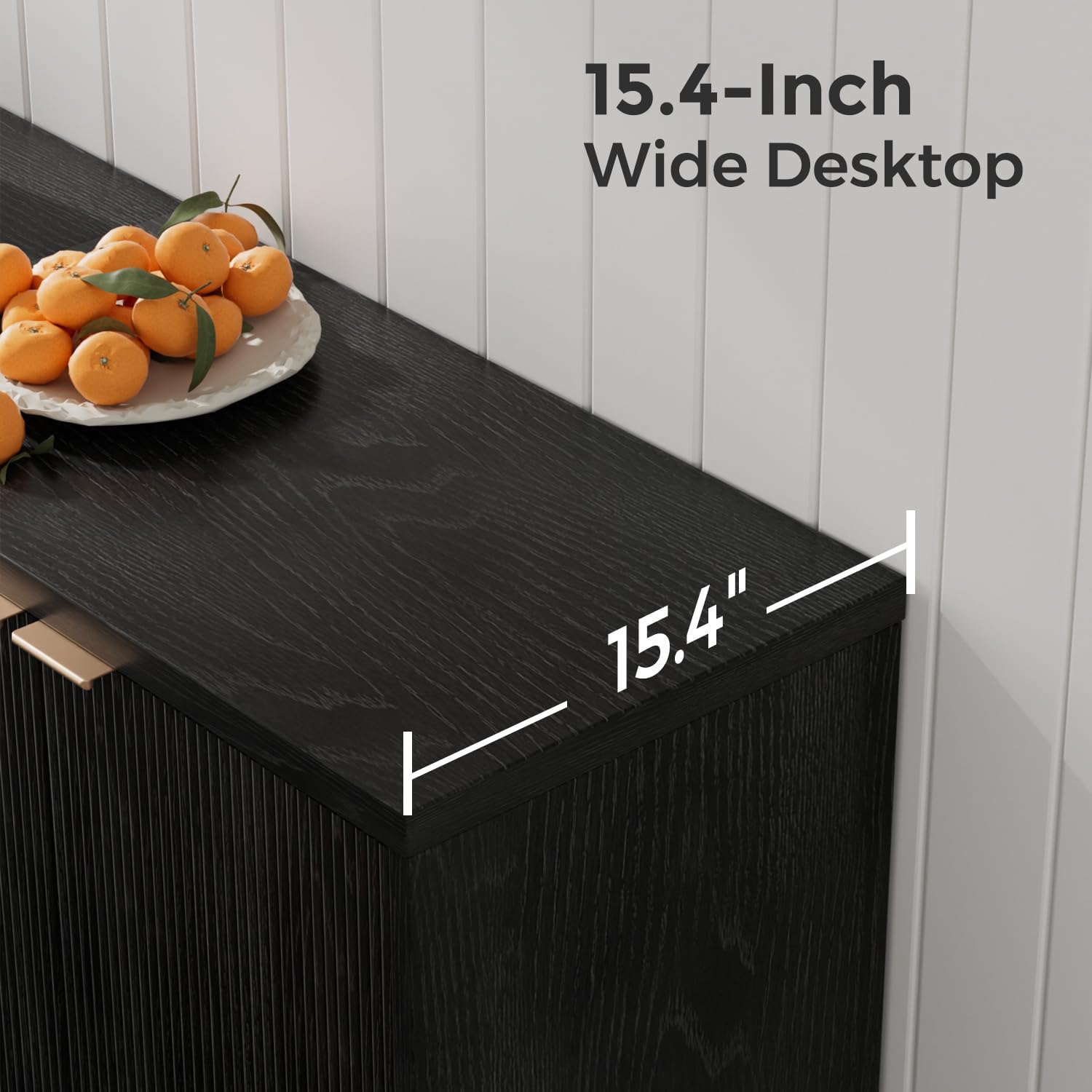 Buffet cannelé avec rangement, - Desk Setup Shelves avis et prix