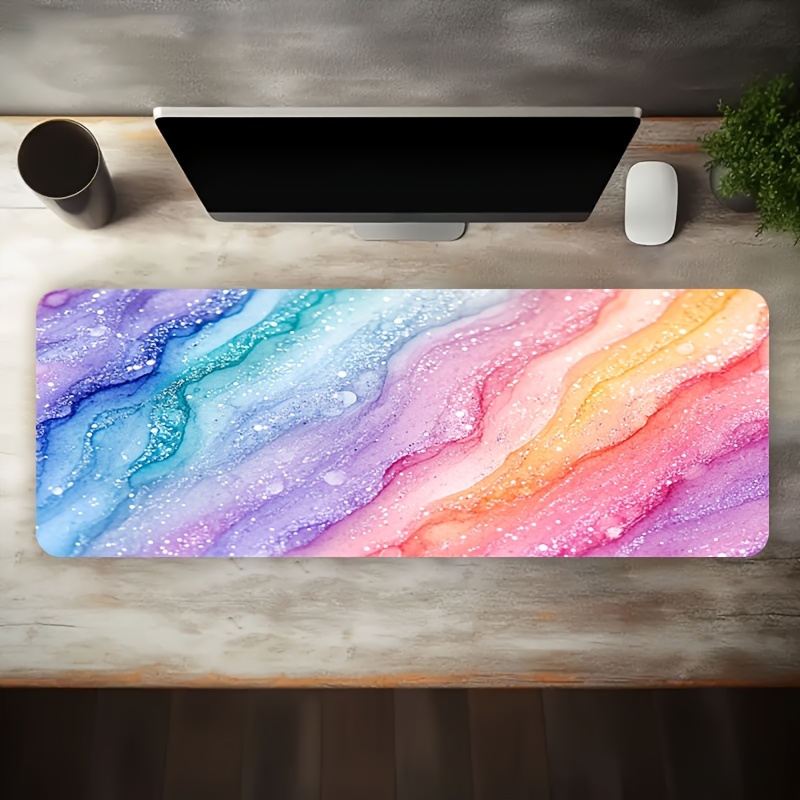 Grand tapis de souris en marbr - Desk Setup With Laptop avis et prix