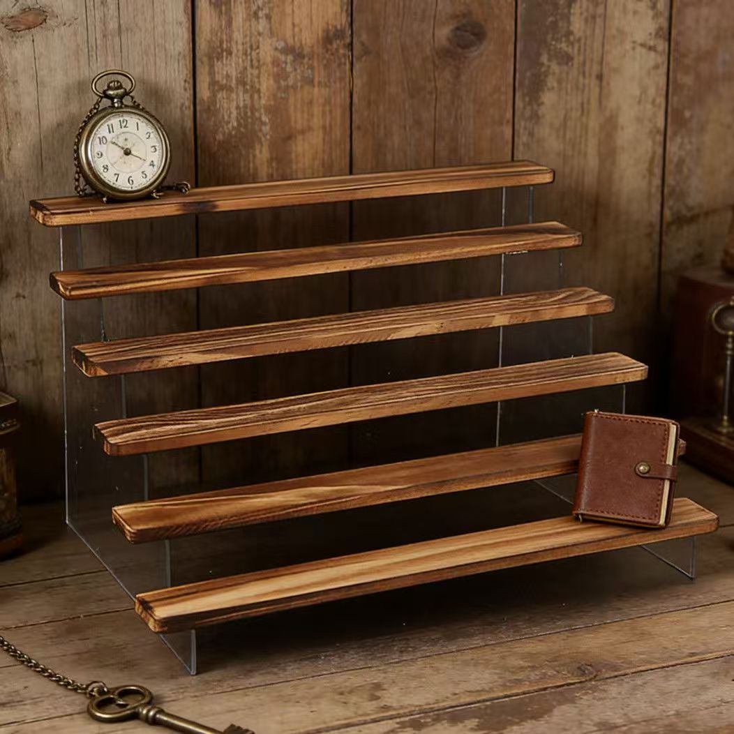 Présentoir en bois brûlé, supp - Desk Setup Shelves avis et prix