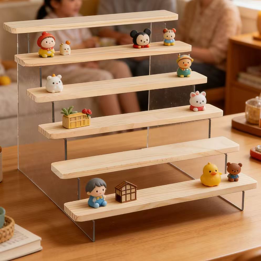 Présentoir en bois brûlé, supp - Desk Setup Shelves avis et prix